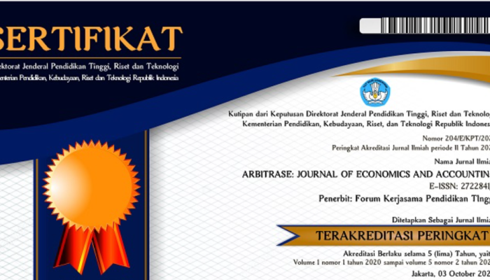 Call for Paper Jurnal ARBITRASE: Journal of Economics and Accounting Terakreditasi Sinta 5