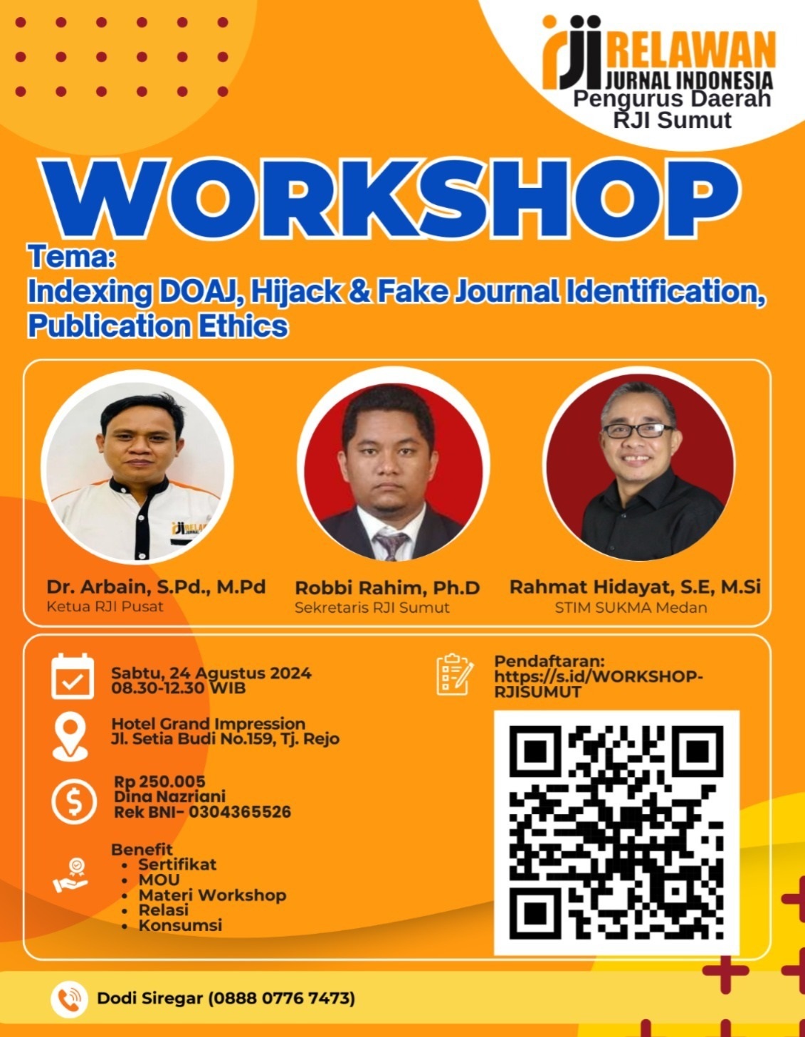 Workshop Indexing DOAJ, Hijack & Fake Journal Identification, Publication Ethics