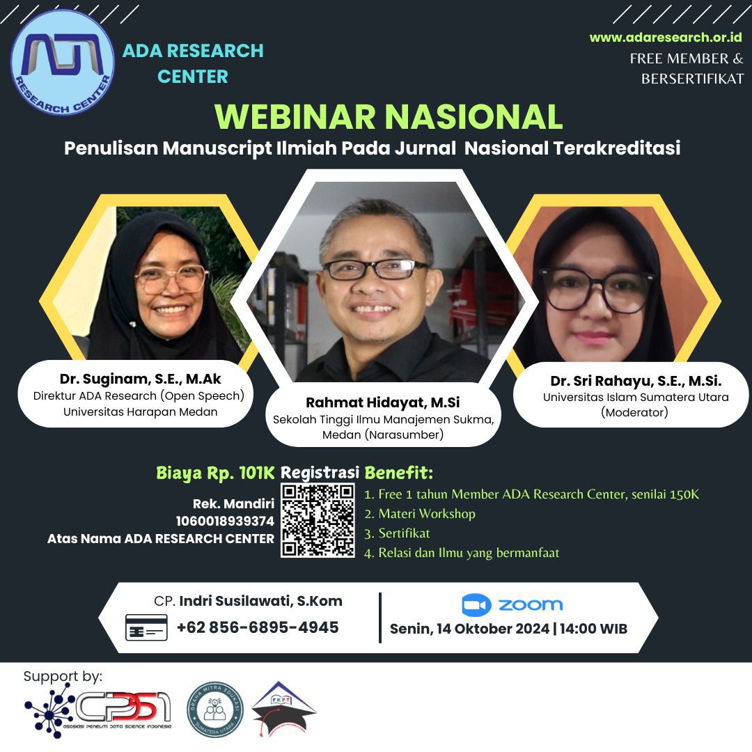 Webinar Nasional Penulisan Manuscript Ilmiah Pada Jurnal Nasional Terakreditasi